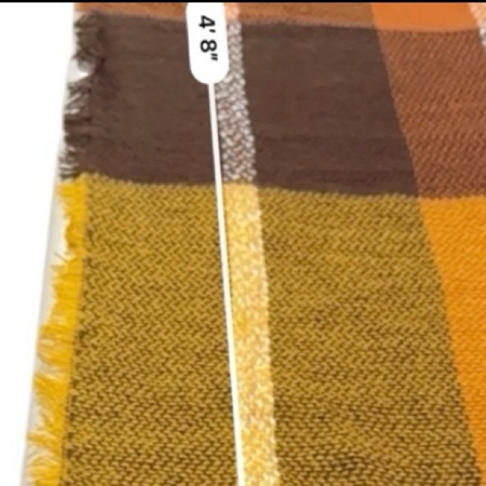 Oversized Plaid Blanket Scarf Shawl | Cozy & Stylish - Picture 8 of 15